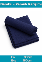 Bambu Kraş Şal (Pamuklu - Ütü Gerektirmeyen Kırışık Doku)