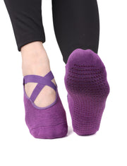 Silikon Tabanlı Babet Çorap (Mor)