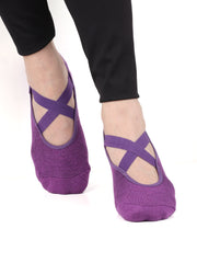 Silikon Tabanlı Babet Çorap (Mor)