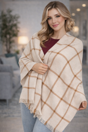 Unisex Omuz Şalı (Yün Akrilik Karışımı)