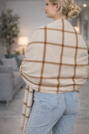 Unisex Omuz Şalı (Yün Akrilik Karışımı)