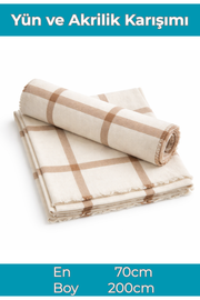 Unisex Omuz Şalı (Yün Akrilik Karışımı)