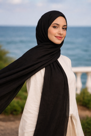 Bambu Kraş Şal (Pamuklu - Ütü Gerektirmeyen Kırışık Doku)