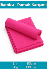 Bambu Kraş Şal (Pamuklu - Ütü Gerektirmeyen Kırışık Doku)