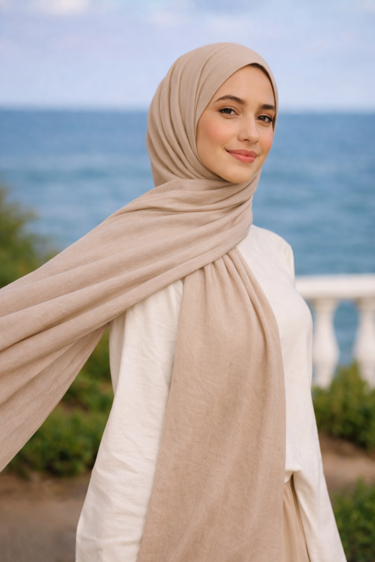 Bambu Kraş Şal (Pamuklu - Ütü Gerektirmeyen Kırışık Doku)