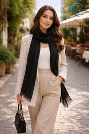 Bambu Kraş Şal (Pamuklu - Ütü Gerektirmeyen Kırışık Doku)