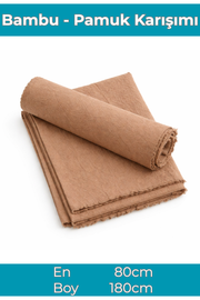Bambu Kraş Şal (Pamuklu - Ütü Gerektirmeyen Kırışık Doku)