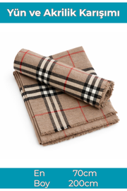 Unisex Omuz Şalı (Yün Akrilik Karışımı)