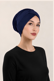 Çift Taraflı Kullanılabilen Sandy Tesettür Bone (Lacivert)
