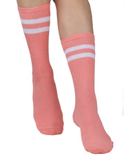 Silikon Tabanlı Ünisex Bilek Üstü Çorap (Pembe)