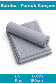 Bambu Kraş Şal (Pamuklu - Ütü Gerektirmeyen Kırışık Doku)