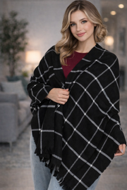 Unisex Omuz Şalı (Yün Akrilik Karışımı)