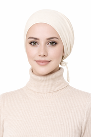 Kaymayan Tesettür Bonesi (Ekru)