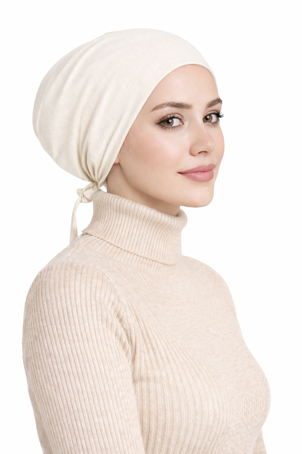 Kaymayan Tesettür Bonesi (Ekru)