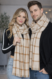 Unisex Omuz Şalı (Yün Akrilik Karışımı)